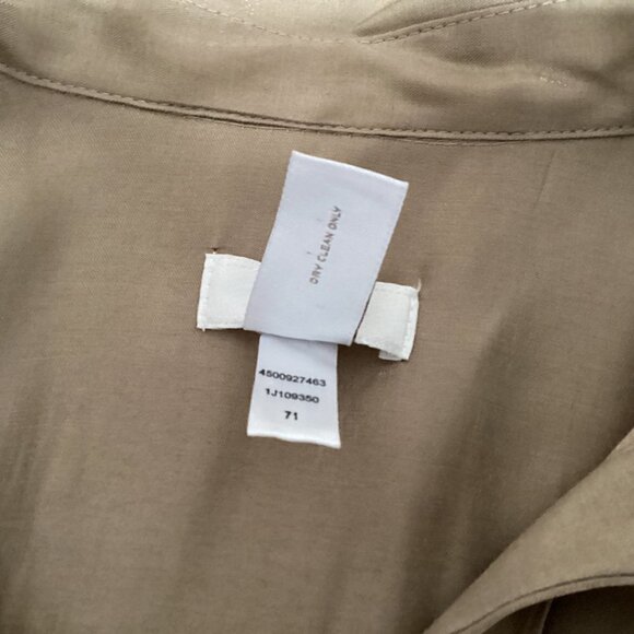 Chico's Gold Shimmer Tunic Top Sz 0 (S/4) Balloon Sleeve Collared 200M - Picture 7 of 7